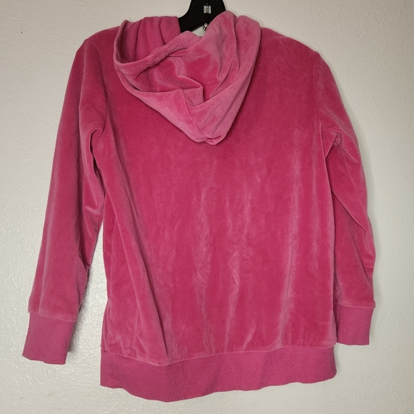 Champion Pink Velour like Pullover Hoodie Large - Picture 2 of 3
